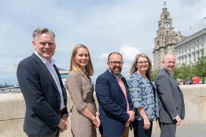 L-R: Stephen Cowperthwaite and Louise Pilgrim of Avison Young, with Cllr Nick Small, Nuala Gallagher, Corporate Director for Development and David Lord, Director of Property at the Council.