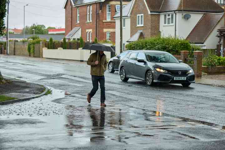 A pedestrian crossing at a junction
