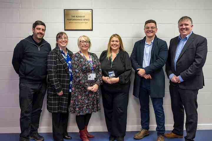 Left to right: Andrew Wrigg (Head of School at Bank View School), Jenny Moore (Project Manager at Liverpool City Council), Jenny Glennard (Corporate Director of Children and Young People’s Services at Liverpool City Council), Cllr Joanne Kennedy (Cabinet Member for Employment, Educational Attainment and Skills at Liverpool City Council), Scott Telford (Associate Director at AtkinsRéalis who provided professional services), Paul Coyle (Regional Managing Director at Robertson Construction North West)